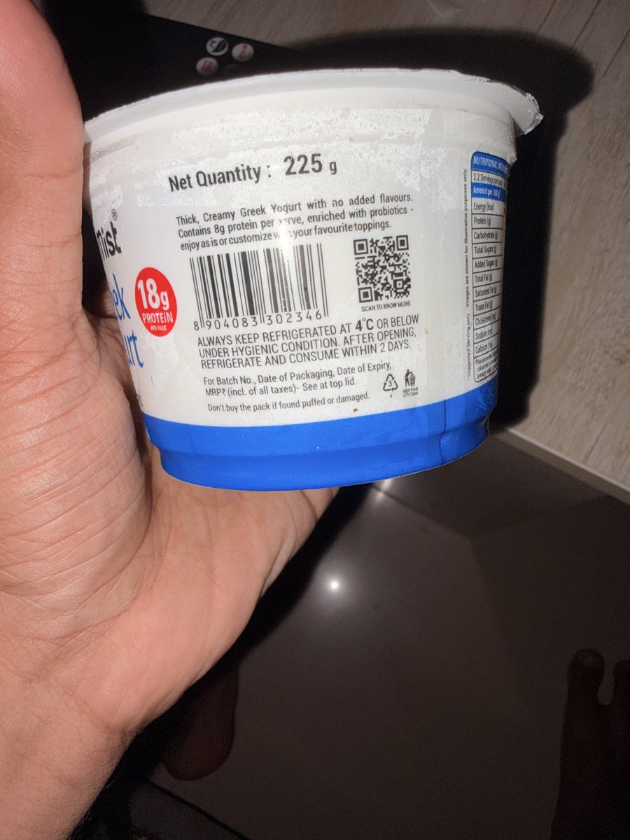 BilluSaanda1's tweet photo. @SwiggyCares Wrong items delivered in Order #249617085990085. I ordered 2 × Milky Mist Greek Yogurt, but received only 1, and that too was a completely different product. Photos attached. Please arrange a refund for the missing and incorrect item. This is really disappointing. https://t.co/U8OGvGGVcH
