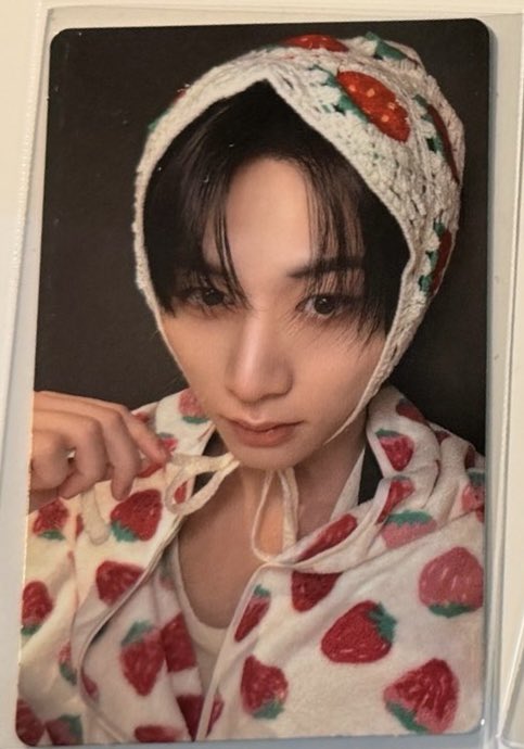 mycatdongmin's tweet photo. the strawberry bonnet with the strawberry jacket Oh my god i’m going to call U a baby https://t.co/cfbHF5K76r