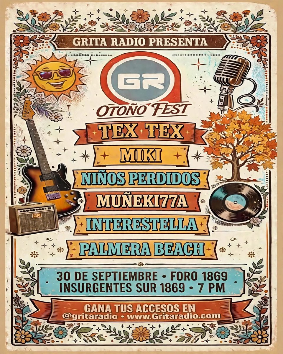 TEXTEX_Oficial's tweet photo. Ya llego el Otoño Fest!!!
Gana tus pases
Visita @Grita_Radio
Miércoles 30 de septiembre https://t.co/vmWDy6KfHl