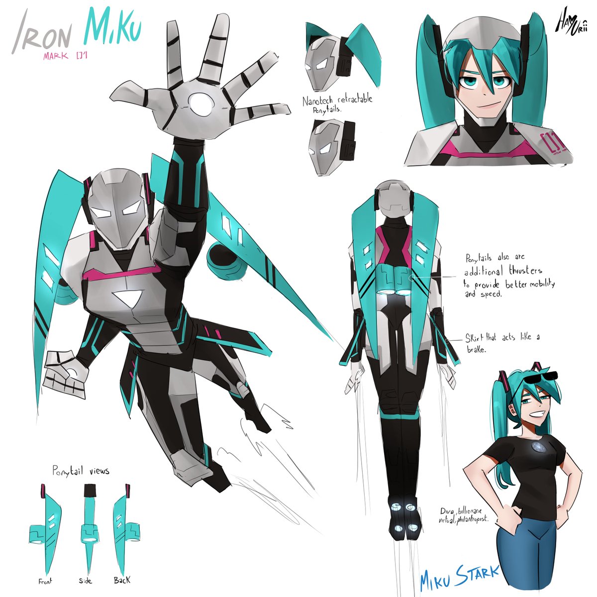 hayurii39's tweet photo. I did an Iron Miku design!!

#hatsunemiku #miku #ironman #IronMiku https://t.co/tbvVFUIFyK