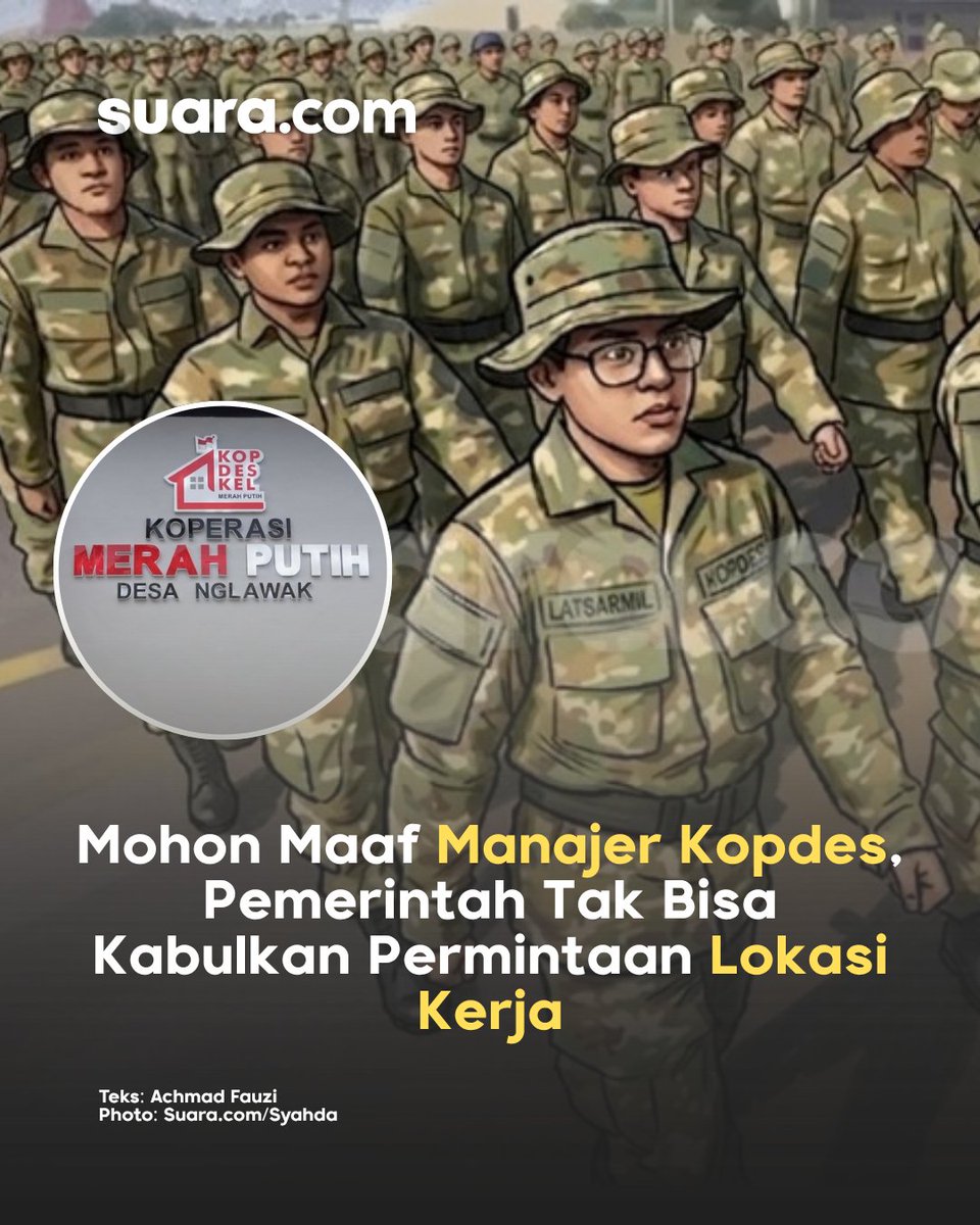 suaradotcom's tweet photo. Mohon maaf Manajer Kopdes🙏

Kementerian Koperasi menyatakan pemerintah menolak permintaan penempatan kerja sesuai domisili bagi calon manajer Koperasi Desa Merah Putih.

Seskemenkop Ahmad Zabadi menjelaskan di Jakarta pada Senin, 28 September 2026, bahwa rekrutmen tidak menggunakan pendekatan wilayah. 

Hal itu membuat sebagian calon manajer berpotensi ditempatkan di lokasi yang berbeda dari domisilinya.

"Gini, karena memang pendekatan rekrutmen ini kan bukan pendekatan wilayah, ya," ujar Zabadi di Kantor Kemenko Pangan, Jakarta, Senin (28/9/2026).

Penjelasan tersebut disampaikan di tengah keluhan sejumlah calon manajer KDMP yang mengaku mendapatkan lokasi kerja jauh dari tempat tinggal. 

Bahkan, terdapat calon manajer yang menyebut lokasi penempatannya berada hingga berbeda pulau dari domisilinya.

Zabadi menjelaskan kondisi tersebut terjadi karena jumlah calon manajer tidak selalu sebanding dengan jumlah titik KDMP yang tersedia di setiap wilayah.

"Karenanya lalu pada satu titik di mana apa namanya, kesiapan dari apa, ketersediaan dari KDKMP di titik itu, itu bisa jadi jumlah pesertanya lebih banyak. Ada satu titik lain di mana cukup siap KDKMP tapi jumlah pesertanya tidak banyak," katanya.

Menurut dia, Kemenkop tetap mengutamakan penempatan calon manajer di wilayah setempat. 

Namun, apabila jumlah calon manajer di suatu wilayah lebih banyak dibandingkan kebutuhan, sebagian calon akan diarahkan ke titik lain yang masih membutuhkan manajer.

"Nah, makanya tetap kita orientasikan pertama penempatan pada wilayah setempat. Tapi manakala kemudian pada titik itu jumlah titiknya tidak lebih banyak dibanding jumlah peserta yang lolos, maka dia akan ditempatkan pada titik-titik lain di mana dia memerlukan, apa, tidak cukup jumlah pada calon-calon manajer di titik itu," pungkasnya.

Jadikan https://t.co/en8Xa9mJjU sumber berita:
Klik https://t.co/Q6CsR9GkVy & centang sebagai referensi pilihan.
Follow @suaradotcom & bagikan konten ini.

#KDKMP #kopdes #manajer #KoperasiDesaMerahPutih #KementerianKoperasi RF