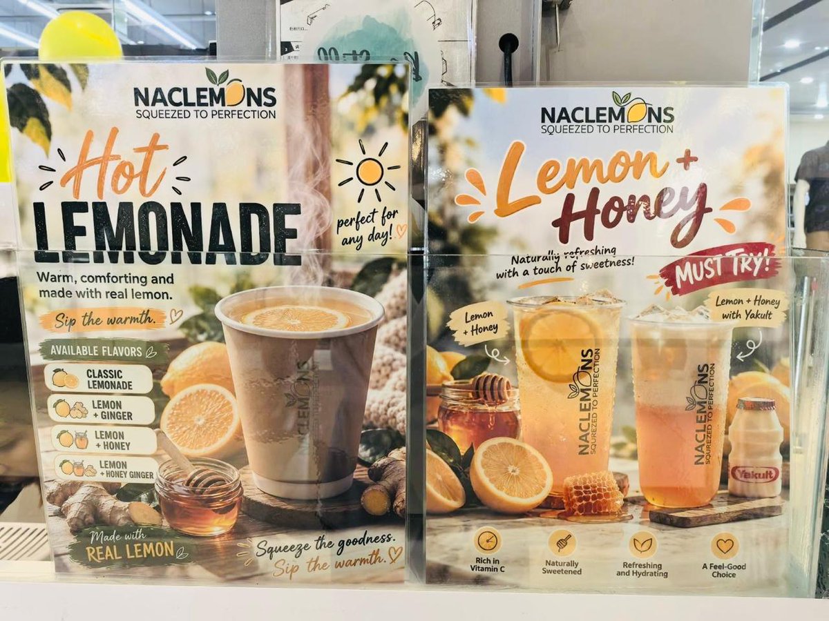 CityMallPh's tweet photo. Naclemons is now open at CityMall Passi City Iloilo🎊💛🍋🥤

#CityMallPH #PassiCity #NACLEMONS https://t.co/LK6usVcJo2
