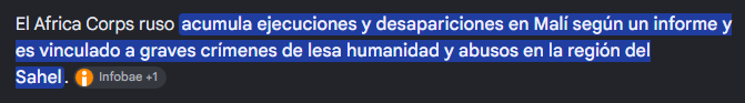 ElverGonpi35's tweet photo. @LupinTepetlatoc @NelkBSI Lloro, pero es la verdad tarado, eres un bruto que reduces a toda la población como Nazi, pero bueno, gloria a Rusia con su curioso nombre llamado Africa Korps y que no solo mata a los "malditos ucranianos", si no que también cometen crímenes en Mali. https://t.co/jfWZ6dEdEx