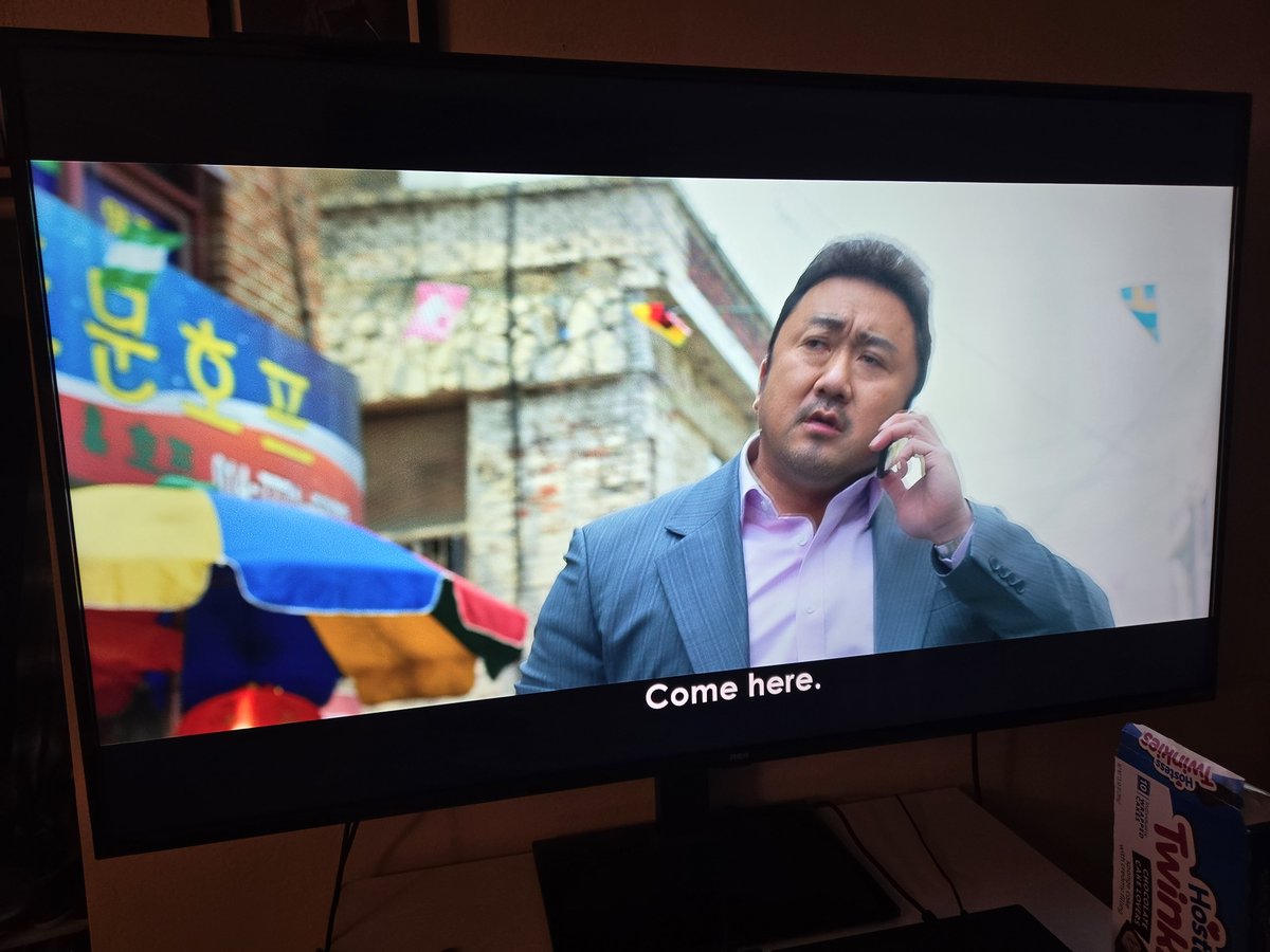 A_I_Life's tweet photo. Enjoying some Korean action! 🎬  The Roundup: Outlaws staring Don Lee ( Ma Dong-seok ) . #映画 #actionmovies https://t.co/sdTZpDYFmD
