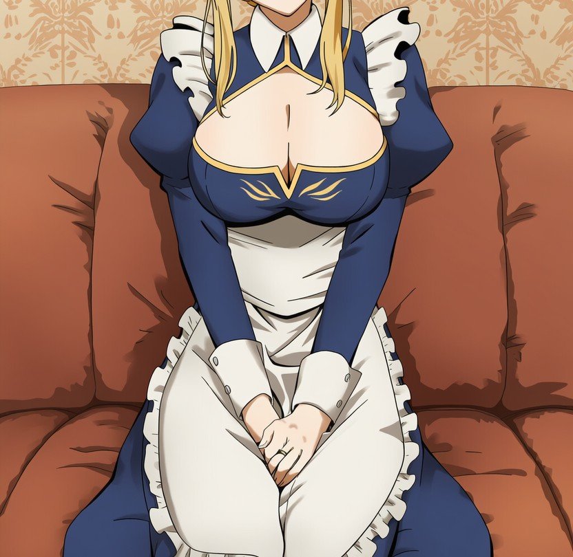 avalonlionn's tweet photo. She's not sure why her master insisted she wear a maid outfit today. Sigh...

#maidmonday https://t.co/dJnIsJBrym