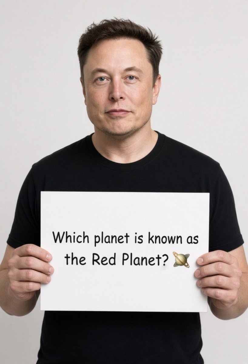 DonaldTrumpfe's tweet photo. Quick test 🧠
Which planet is known as the Red Planet?

A. Venus
B. Mars
C. Jupiter
D. Saturn https://t.co/W9bjaWKBVL