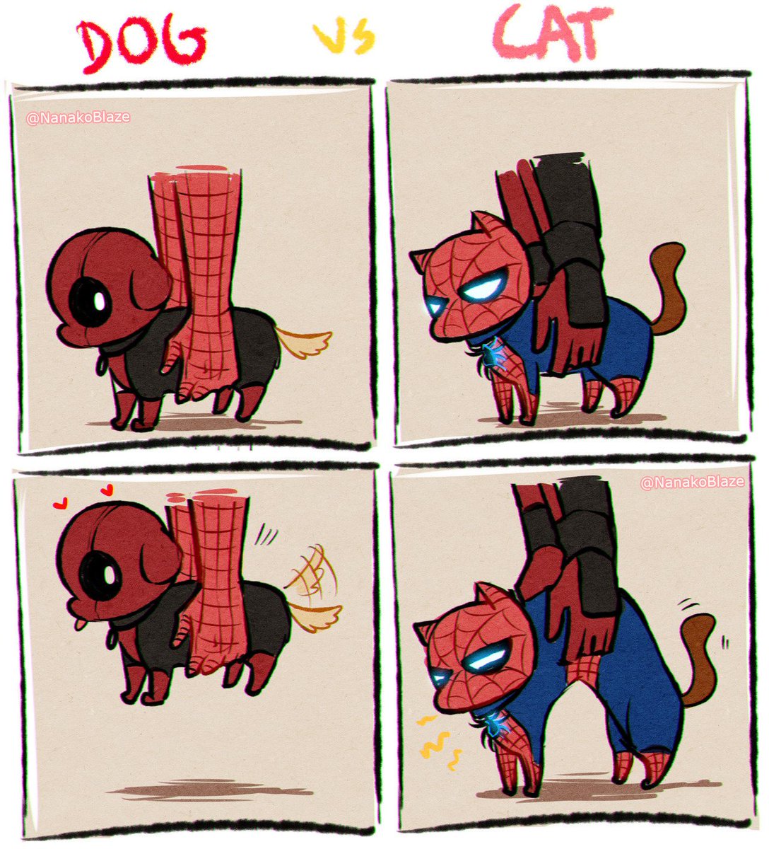 FarmIykay's tweet photo. PuppyPool and Spider-Kitten #spiderman https://t.co/s4VuBrxUpb