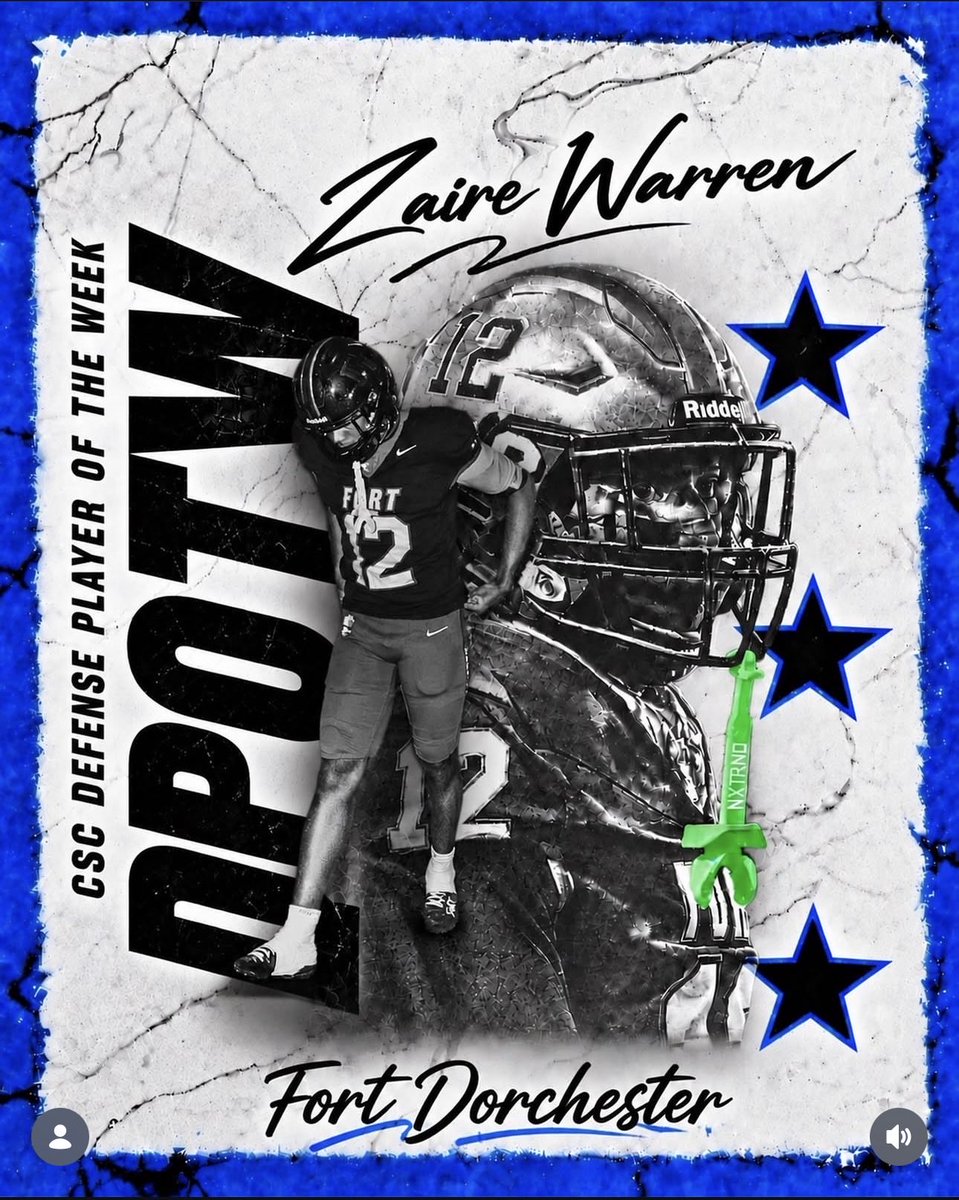 zairewarren7's tweet photo. Insanely Blessed to be defensive player of the week, many more to come!! https://t.co/a9FP9JWlYT