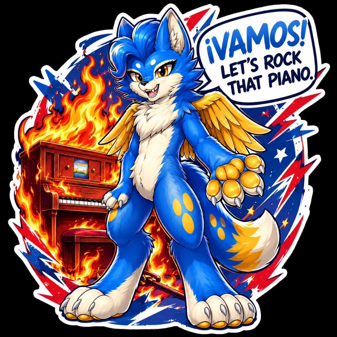 MarcouskyM's tweet photo. Bueno obviamente en el formato digital tubo que tener mejoras #furryartㅤㅤㅤ #digitalartㅤ https://t.co/TbzxHTsWwt