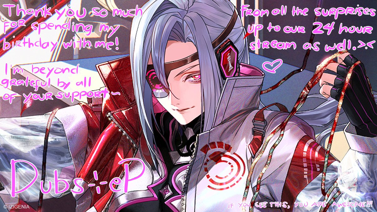 DubstxP's tweet photo. This year's birthday was very special. Thank you for making me feel special always~ 

I'll keep doing my best for everyone! 🎯⏳ https://t.co/kMxPJ1HsjF