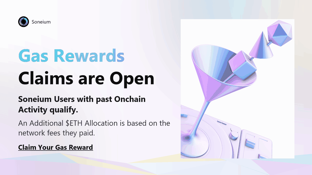 SoniumIN's tweet photo. @soneium @wavist_io Soneium Gas Rewards are available to claim now.
                
Users with previous onchain activity may qualify for extra $ETH based on the network fees they’ve paid.
                            
Take a look at your reward ↓
https://t.co/wJSCWT1J9t https://t.co/pmkMC3INhh