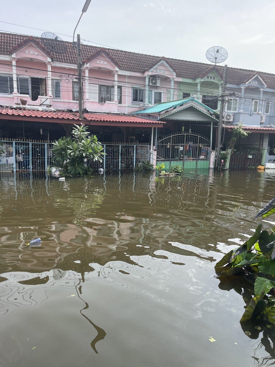 tanatpong_news's tweet photo. สภาพน้ำท่วม หมูบ้านรินทร์ทอง คูคต ลำลูกกา ปทุมธานีท่วมมา 4 วัน ชาวบ้านแจ้งยังไม่มีหน่วยงานไหนเข้าไปช่วยเหลือและส่งอาหาร 

ตอนนี้หลายบ้านอาหารที่ตุนไว้เริ่มหมดแล้ว 

#น้ำท่วม #ปทุมธานี #ฝนตก @js100radio https://t.co/G1s792nYXU