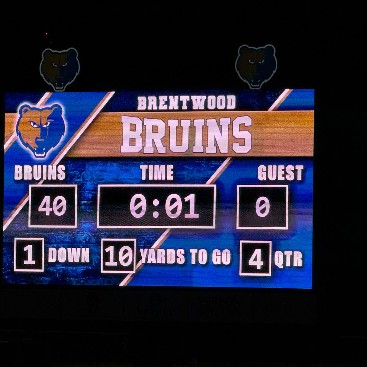 bruins12th's tweet photo. JV getting it done! Final score vs Summit.

#DRIVEN #GAMEDAY #brentwoodfootball https://t.co/3LT5ohyFTM