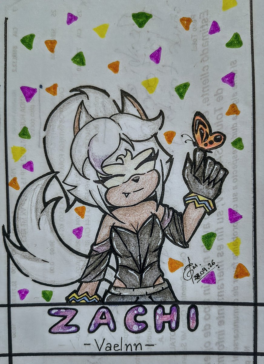 sayuri_sol's tweet photo. Almost two moths since my last post haha sorry
Today I show you my version of Zachi. 
My dearest @Vaelnn_ 's little girl UwU.
Hope you like her.

#sonicthehedgehog #sonicfc https://t.co/IPYfUiUpnI