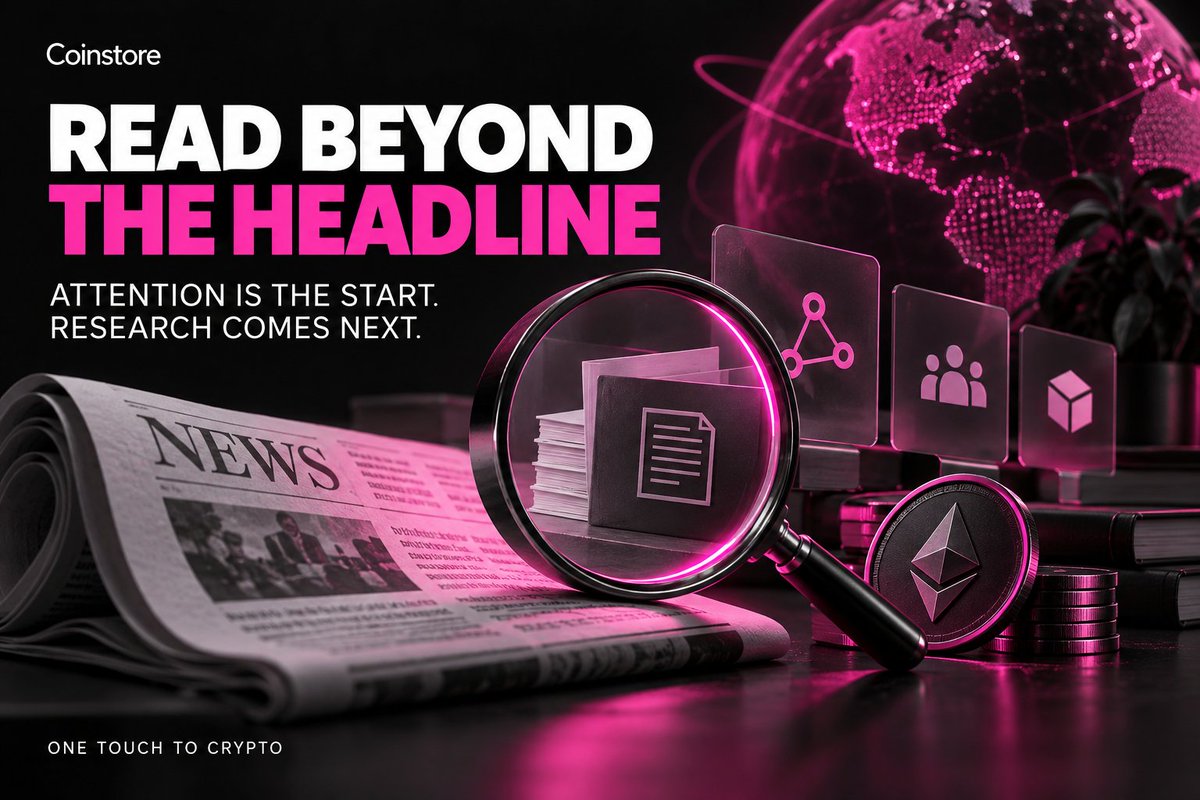 CoinstoreExc's tweet photo. GM, research crew. 🔎

A strong headline gets your attention. What makes you keep reading: useful documentation, clear token design or real product activity? #Coinstore https://t.co/Jj8Dj0xgw0