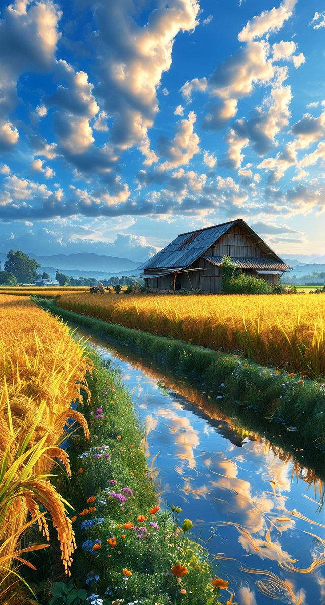real_scott__e03's tweet photo. In the golden fields, the ripe 禾稻 sways gently—what a wonderful sight! https://t.co/UgMRwj1ivi