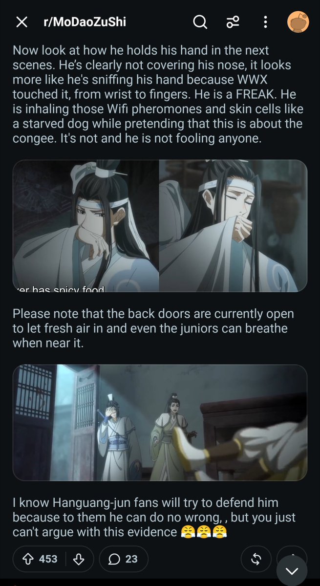 Limivryk's tweet photo. Lan wangji stans DO NOT OPEN THESE SS, they are finally exposing your fav and his nasty habits, you can't defend him!!!! https://t.co/AFl52JVox7