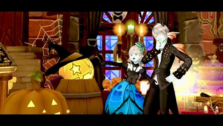 pon_de_Alice's tweet photo. ハロウィンドレアでパシャ🎃
フレさん作の素敵なスタジオお邪魔してきました

#わさび御殿

まるまる一軒かわいくハロウィンハウジングされててどこを切り取っても絵になるぅーー✨✨ https://t.co/MBnwT6FMsk