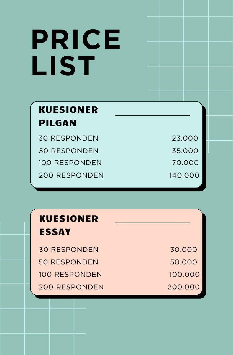 sshafier's tweet photo. Halo para pejuang kuesioner skripsi, tugas sekolah, kepentingan pribadi. dll aku open ya jasa dan joki isi kuesioner!

100% terjamin manusia real loh serta boleh bebas request apapun disini termasuk request untuk deadline. Harga terjangkau loh kak disini! 😍✨ #zonauang https://t.co/lnj3RpWmzW
