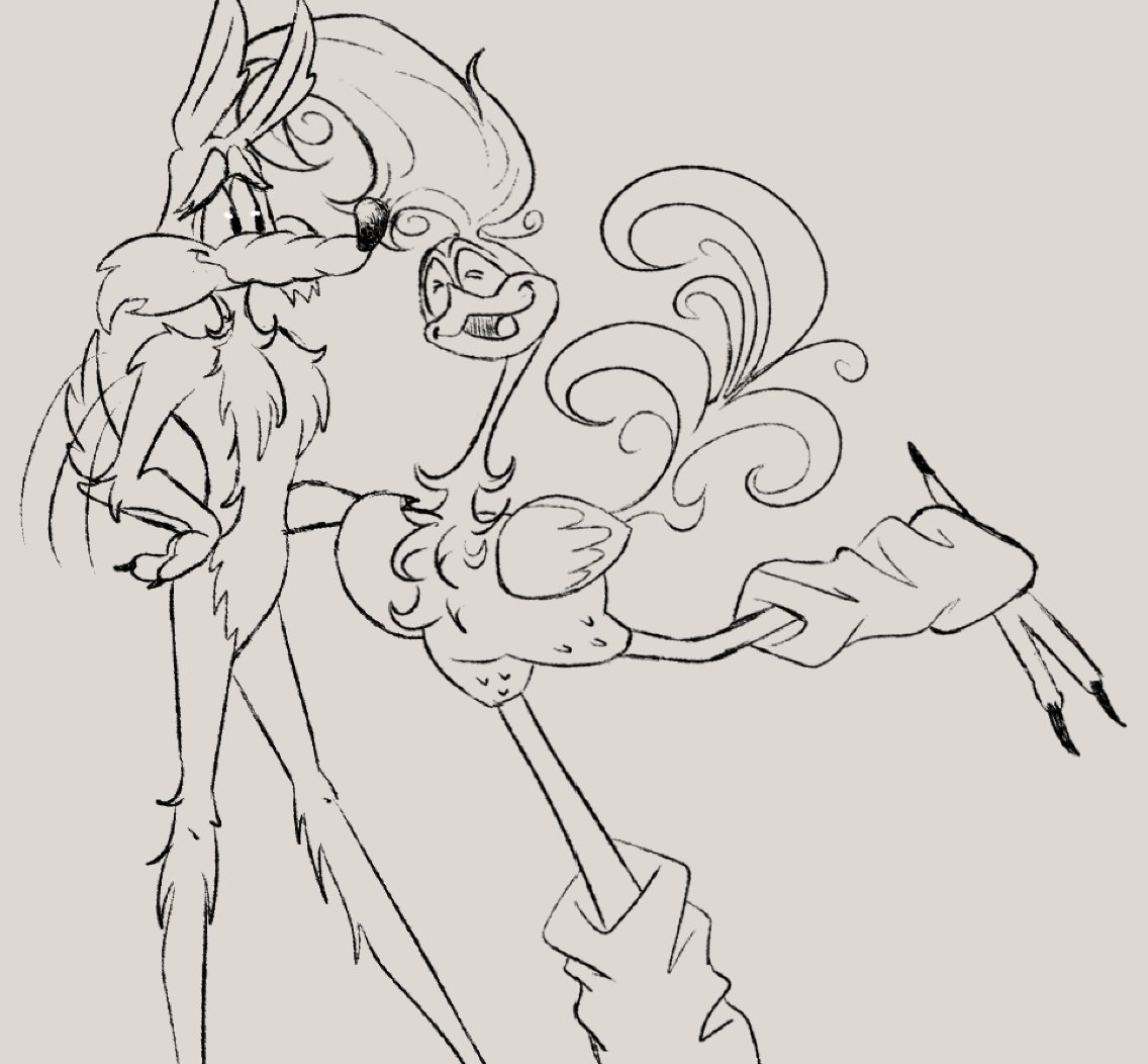 bunnie_candle's tweet photo. WileRoad sketch that I'll probably color in + add on to (?) tmr who knows #wilerunner #wileroad #roadrage #wileecoyote #roadrunner https://t.co/9C0Jr522mJ