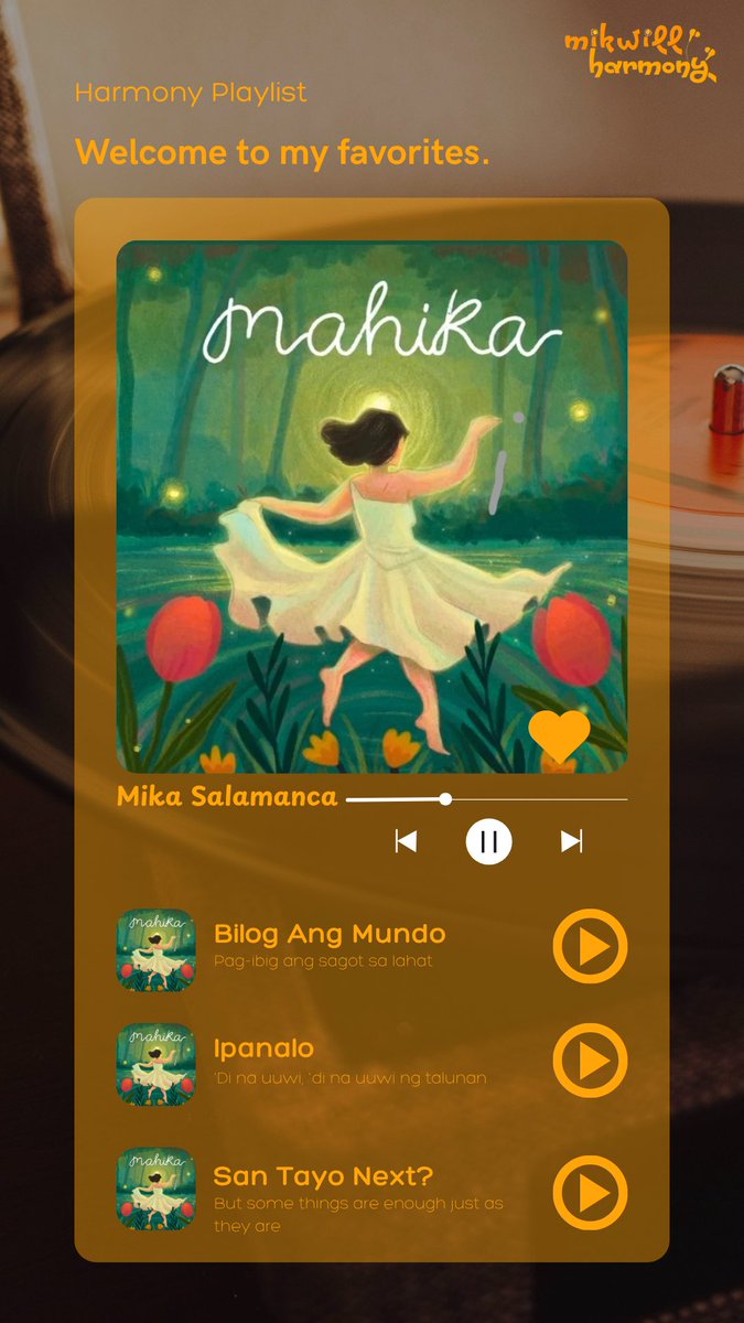 MikWillHarmony's tweet photo. 🧡 STREAMING NOW! 🎧

We’re streaming LIHAM 💌&amp; MAHIKA 🧚

📌 Note: We play random filler songs in between LIHAM and MAHIKA to keep the playlist flowing. 🎶
Let’s go ! 🧡

https://t.co/4JsgqeAvoT

#MikaSalamanca #WillAshley #Mikwill https://t.co/vkAK6a9rd6
