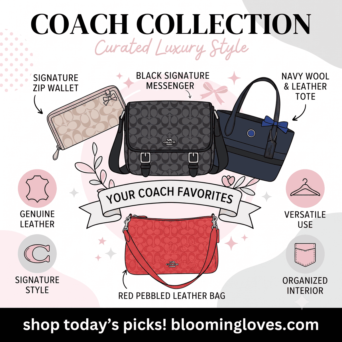 bloomingcloset's tweet photo. Timeless luxury from the Coach Collection! 🤎 Classic bags for the modern trendsetter. 🌷 shop at https://t.co/BXKpB7y1pO #CoachCollection #DesignerFashion #ClassicStyle https://t.co/ysWCQqmXHO