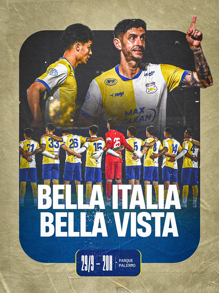 CABellaVista's tweet photo. ✊ 𝗛𝗢𝗬 𝗝𝗨𝗘𝗚𝗔 𝗕𝗘𝗟𝗟𝗔 𝗩𝗜𝗦𝗧𝗔
Vamos nosotros. Todos juntos.
#GarraYCalidad | #SomosBellaVista🟡⚪️ https://t.co/IOwhe12AZA