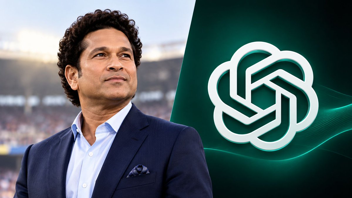 IndianTechGuide's tweet photo. 🚨 Cricket legend Sachin Tendulkar has announced a partnership with OpenAI. https://t.co/rKLBOCu4Iz
