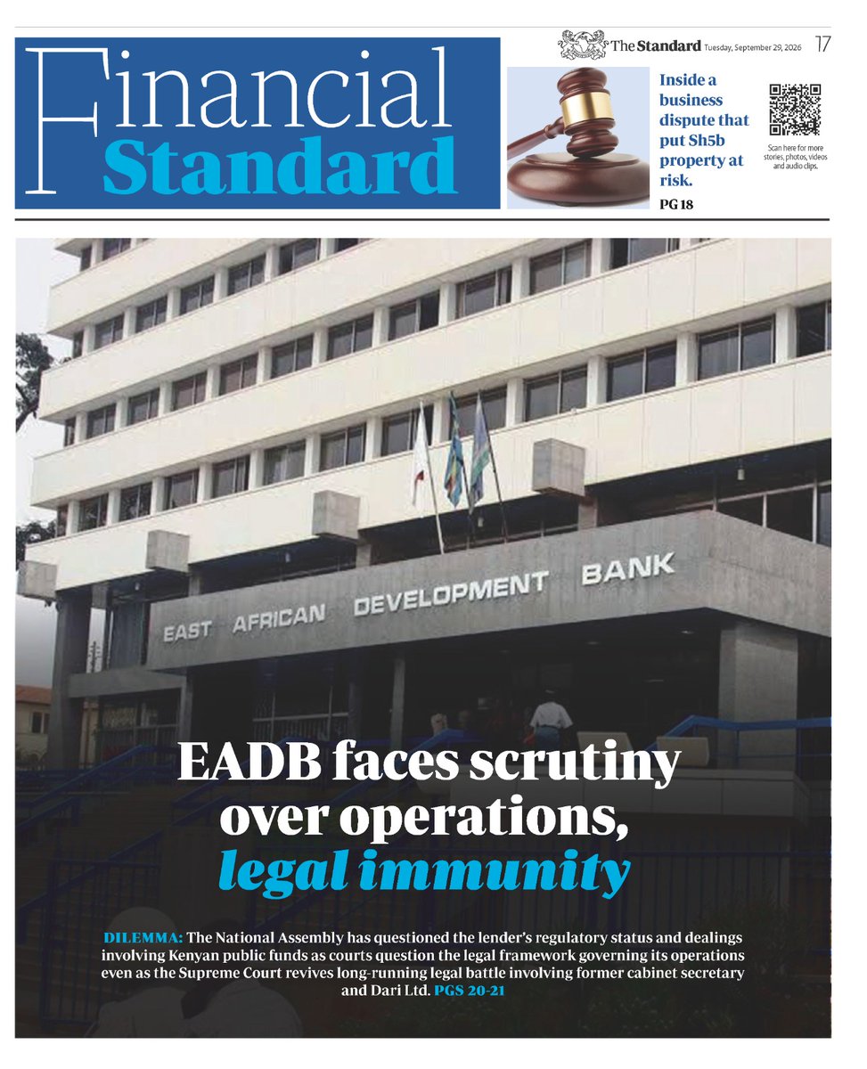 StandardKenya's tweet photo. Scot-free again

Introducing Platinum, Silver and Emerald memberships tailored just for you! More choice. More value. More ways to power BOLD and factual journalism. Stay informed with The Standard E-Paper and INSiDER delivered straight to your device anywhere! Enjoy unlimited access to all publications and Exclusive Premium content for only Sh14,999 a year!

Download the app today: https://t.co/Zjq6WPCHvC
Android - https://t.co/CUBlYufHMM…
iOS - https://t.co/15CvkZGVZi