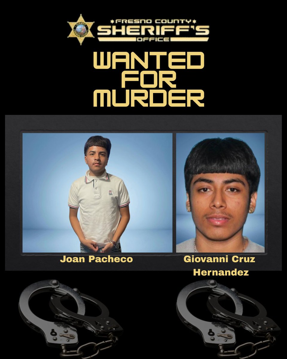 FresnoSheriff's tweet photo. @fresnosheriff Detectives Searching for Huron Murder Suspects

https://t.co/9f9Iva96yZ https://t.co/QI110lt6r8