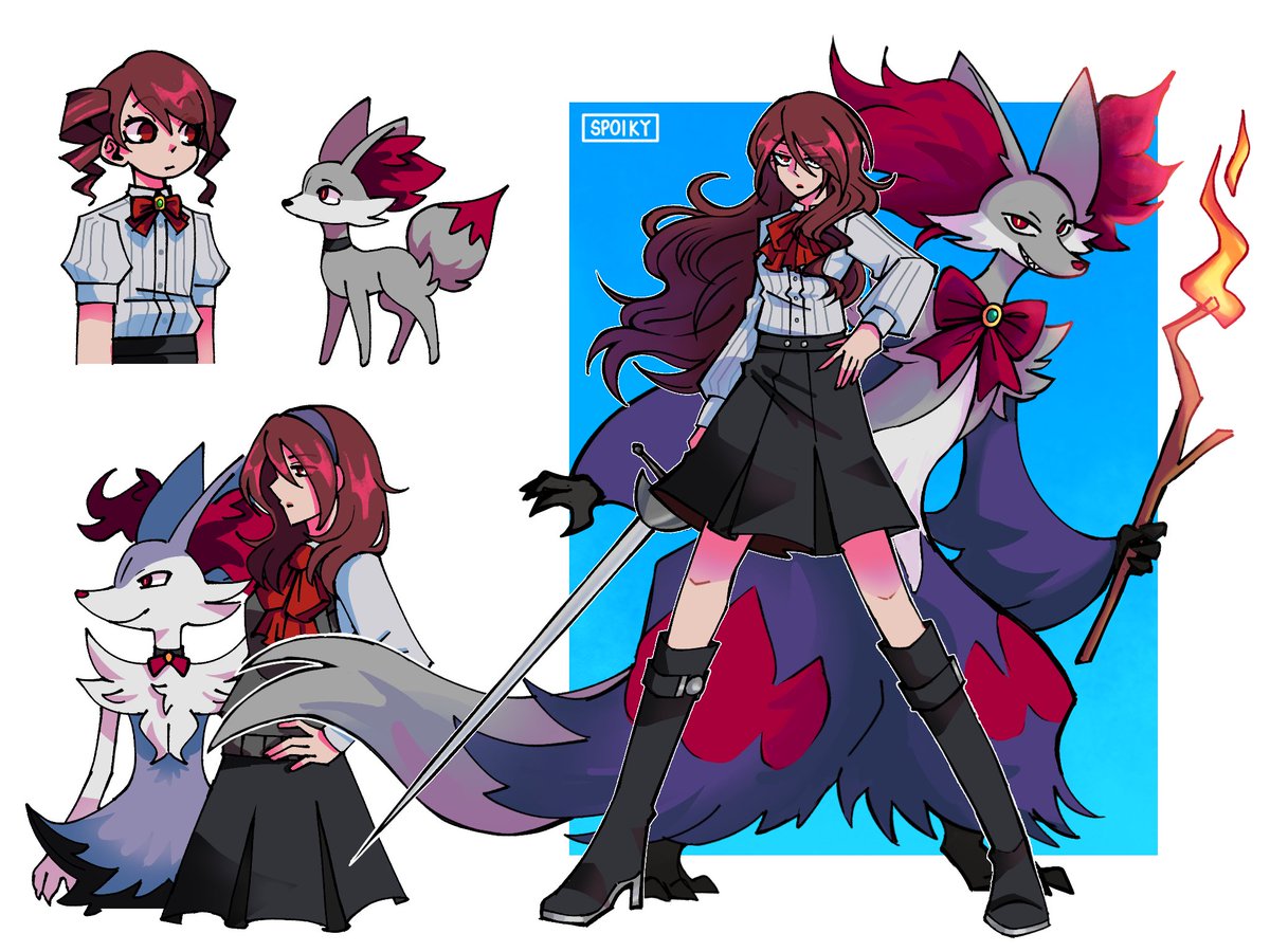 spoikycat's tweet photo. Been thinking of joining Vgen... So I thought I'd post something themed for it so here's so of my Persona x Pokemon art #VGenCode https://t.co/a9NBWKIZ7k