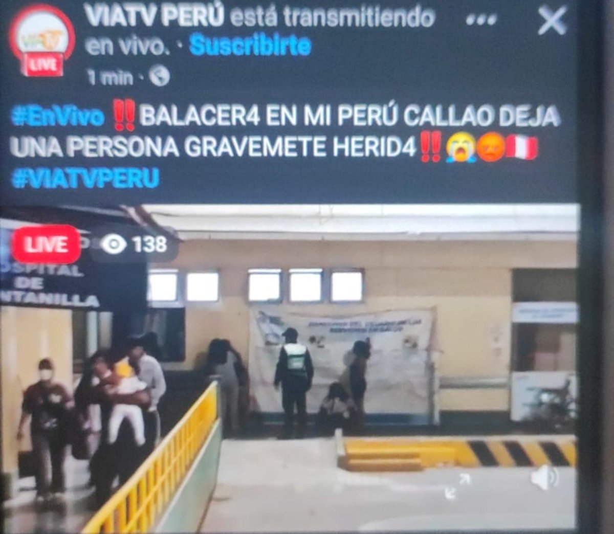 Anniecas16's tweet photo. 🔴 #LOULTIMO Doble balacera en el #Callao .
📍Av. Bocanegra un joven fue asesinado a balazos en plena vía.
📍Mi Perú: otra balacera deja una persona gravemente herida, llevada al Hospital de Ventanilla.

📷: Prensa Chalaca / VIATV PERÚ https://t.co/rOqdywBYGm