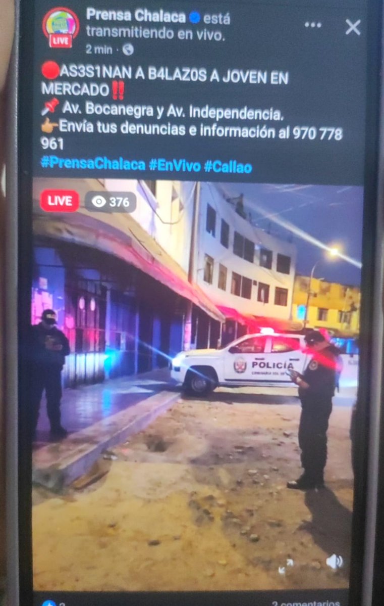 Anniecas16's tweet photo. 🔴 #LOULTIMO Doble balacera en el #Callao .
📍Av. Bocanegra un joven fue asesinado a balazos en plena vía.
📍Mi Perú: otra balacera deja una persona gravemente herida, llevada al Hospital de Ventanilla.

📷: Prensa Chalaca / VIATV PERÚ https://t.co/rOqdywBYGm