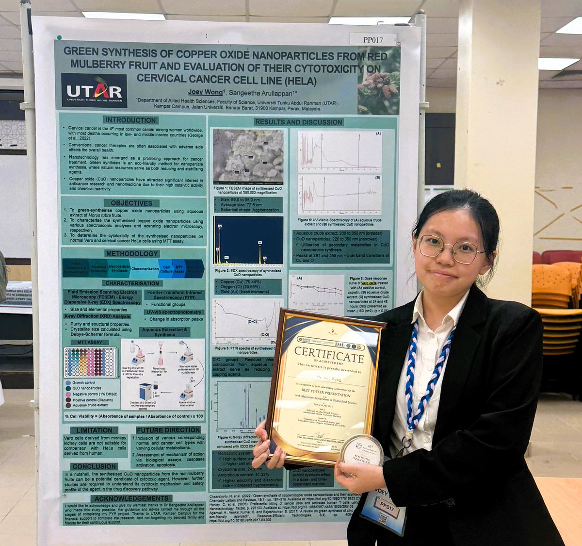 UTARnet's tweet photo. ๐ ๐๐ข๐จ๐ฆ๐๐๐ข๐๐๐ฅ ๐๐๐ข๐๐ง๐๐ ๐ฌ๐ญ๐ฎ๐๐๐ง๐ญ ๐ฐ๐ข๐ง๐ฌ ๐๐๐ฌ๐ญ ๐๐จ๐ฌ๐ญ๐๐ซ ๐๐ซ๐๐ฌ๐๐ง๐ญ๐๐ญ๐ข๐จ๐ง! ๐ฌโจ
๐๐ซ๐ญ๐ข๐๐ฅ๐ ๐ฅ๐ข๐ง๐ค: https://t.co/XNTuhGnQg2
#UTAR #UTARPride #BiomedicalScience #BiomedicalResearch #StudentAchievement https://t.co/6x7HIA4pZS