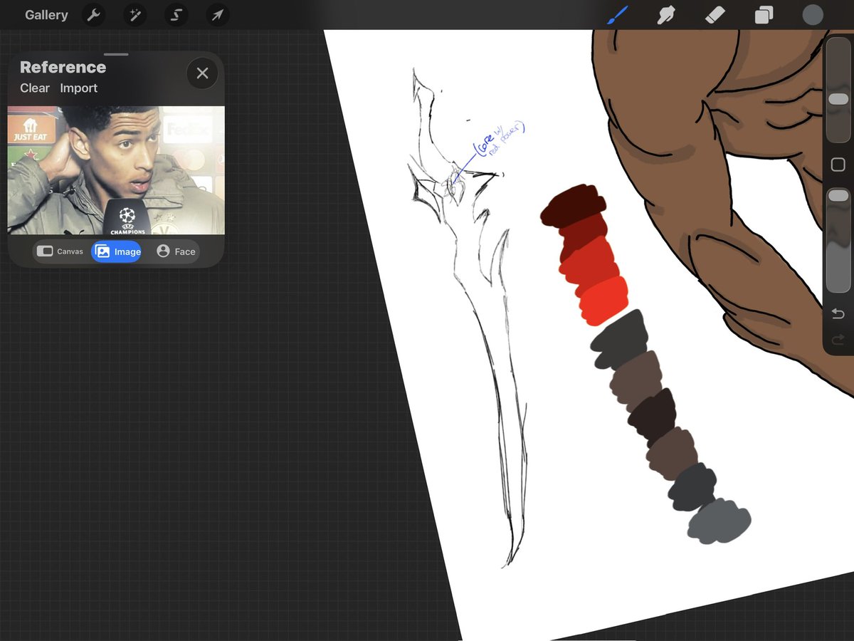 krim_34_'s tweet photo. @LucifersFavDuck just made some sword concepts while drawing jude bellingham :) https://t.co/KzFpbiVdwR