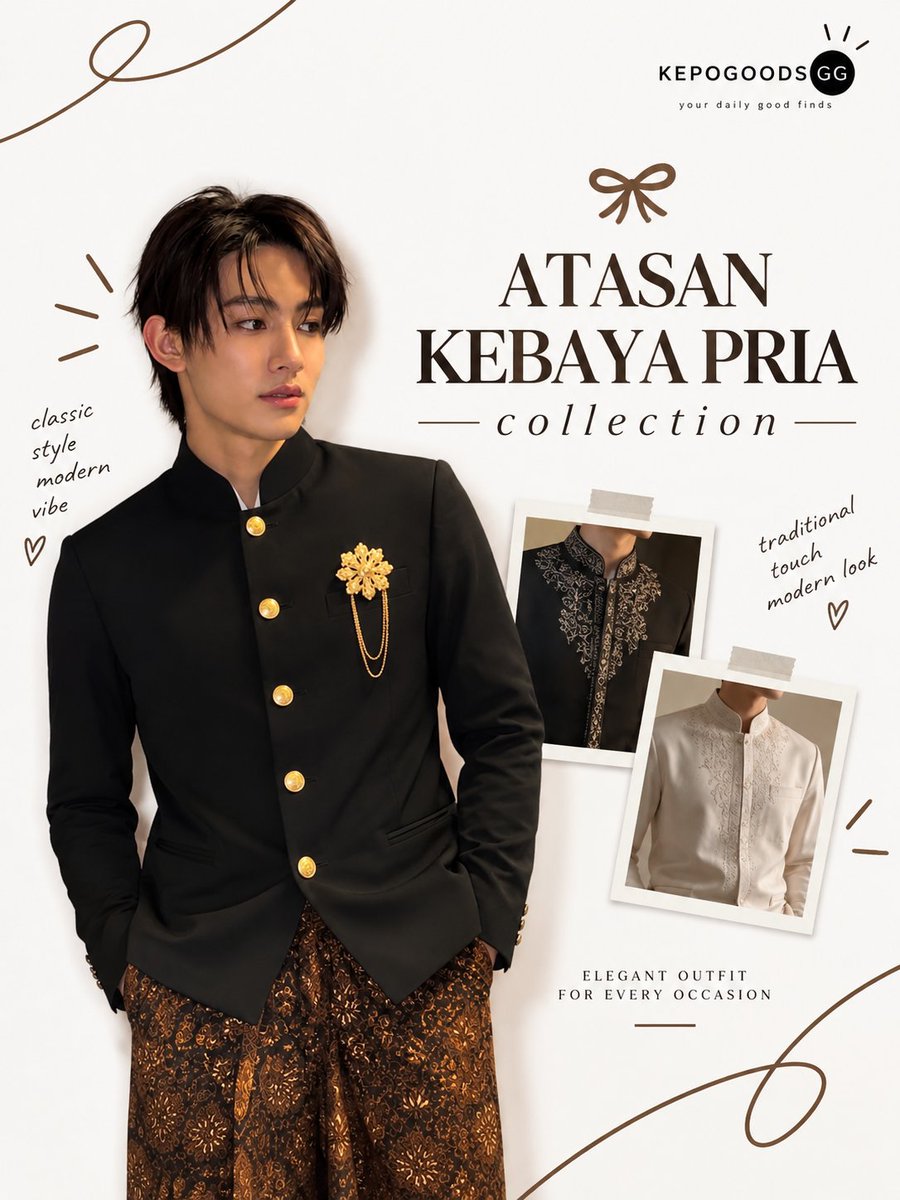 kepogoods's tweet photo. 🌷 fashion finds
men's kebaya era starts here. 👀
#kepogoods #atasanbatik #kebayapria #atasankebaya

♡ swipe to see all items
🔗 shop this look ⤵️
https://t.co/LSRolijECG https://t.co/sz3sZcrf9N