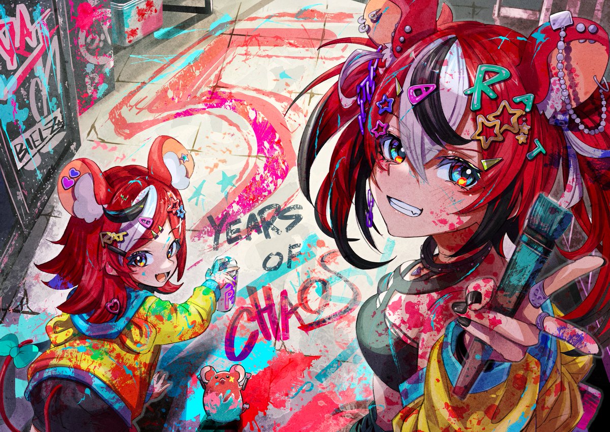 nin_twobottles's tweet photo. 5周年＆ソロライブ開催おめでとう、ベーちゃん！！🎉🐭
Happy 5th anniversary, Bae!! And congrats on your solo live!
#BaelzBrush https://t.co/gcaFTh5J2W