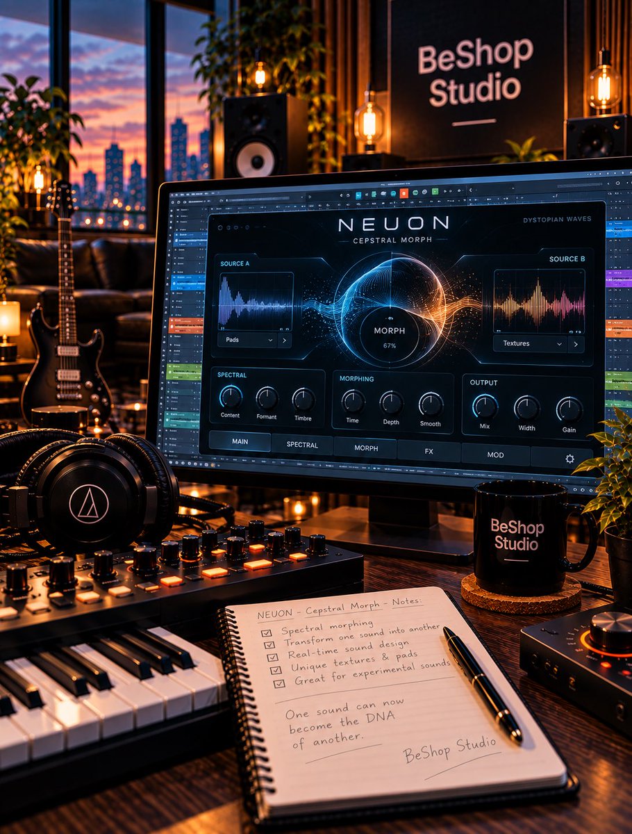 beshopstudio's tweet photo. Sound design enters the spectral world

Dystopian Waves has released NEUON: Cepstral Morph, a new plugin designed to morph the spectral character of one sound into another in real time. 

One sound can now become the DNA of another. 

#sounddesign #musicproduction #plugins https://t.co/QxO4kCPF2r