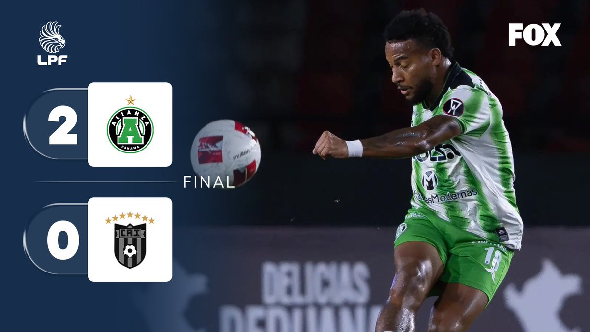 foxdeportes_pa's tweet photo. 🟢⚫Golpe de autoridad de Alianza FC frente al CAI en el cierre de la jornada 10 de la LPF. https://t.co/i34CbjjVPs
