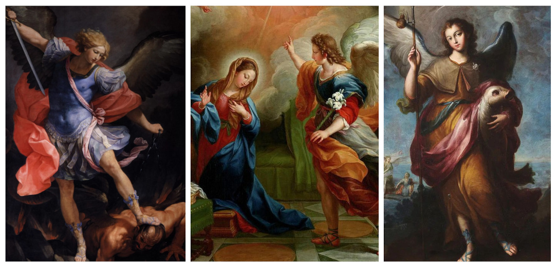 Santododia1's tweet photo. Orações aos Três Arcanjos:

São Miguel Arcanjo, glorioso
príncipe do Céu, protetor das
almas, eu vos chamo para que me
livres de todos os inimigos e de
todo pecado e me faças progredir
na vida e no serviço de Deus,
dando-me a graça de perseverar
sempre. Amém!

São Gabriel, glorioso Arcanjo
mensageiro de boas novas de Deus, eu
vos chamo para que me alcanceis do
Pai todas as forças para desprezar o
mundo, vencer o demônio, dominar
todos os males, até o fim da minha
vida. Amém!

São Rafael, glorioso Arcanjo da
saúde, eu vos chamo para que cureis
todas as minhas enfermidades, toda
cegueira do meu corpo e da minha
alma e me ajudeis a fugir dos
pecados, que só fazem o mal para o
cristão. Amém!