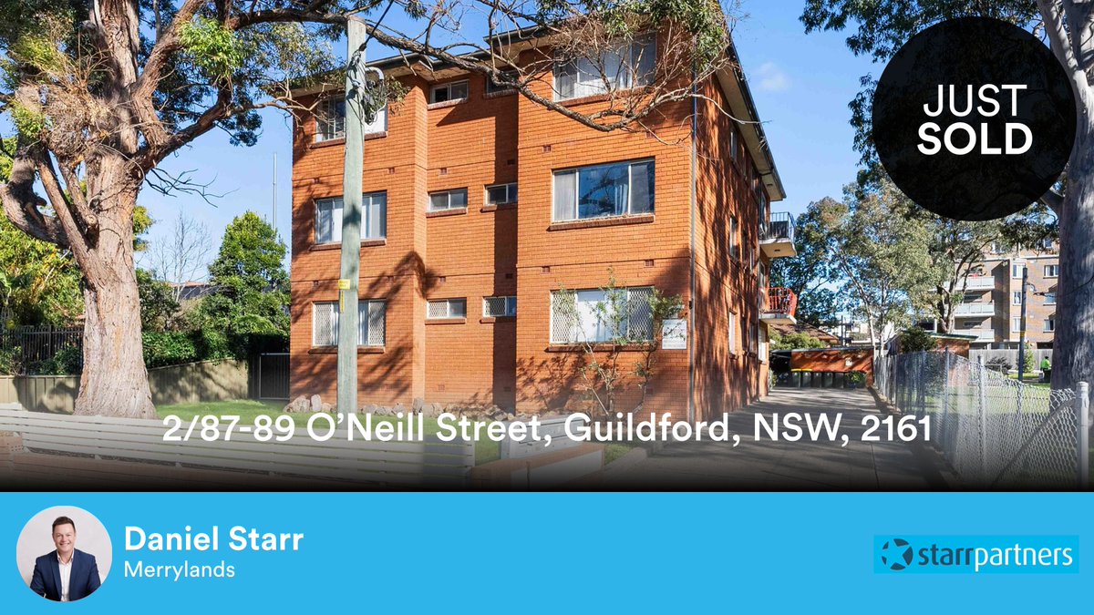 DanielStarrSP's tweet photo. 🛌 2 🛀 1 🚘 1
📍 2/87-89 O’Neill Street, Guildford, NSW, 2161

My latest sale on RateMyAgent.

https://t.co/jODsHx5neS

...
#ratemyagent #realestate #Starr_Partners_Merrylands https://t.co/S9tNdc175j