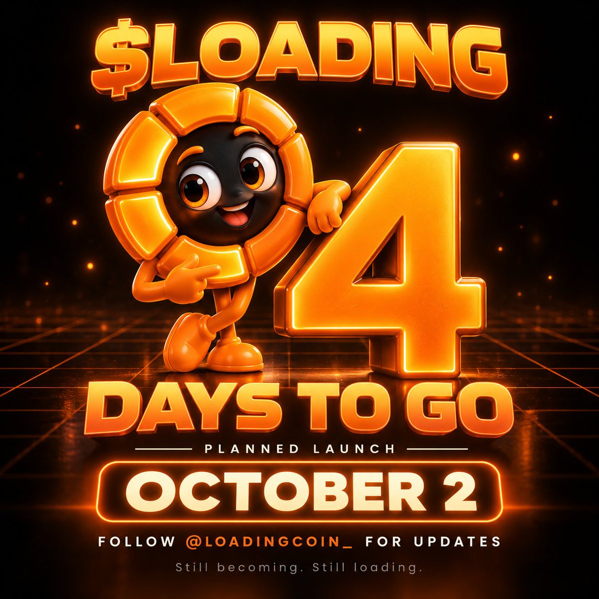 LOADINGCOIN_'s tweet photo. 4 DAYS UNTIL THE $LOADING DROP 🟠

We’ve been promoting the mascot, the website, and the Stop at 99% mini game around one idea⏳

Claim 200,000 $LOADING Airdrop
⚡️Like & RT all Post!!
⚡️Follow 
⚡️First 5 wallets

Drop your 
$SOL 
Address👇
