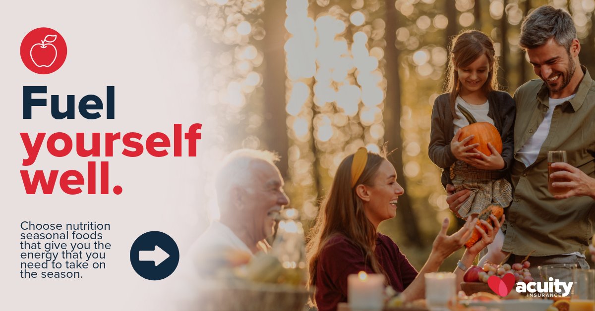 acuityinsurance's tweet photo. A change in seasons can be a good reminder to check in on the routines that help us feel our best.

You don’t have to do everything at once. Sometimes, just a few small changes can change everything.

Read six of our favorite fall fitness tips: https://t.co/AF1yrPFXJC https://t.co/EluOHKFlN0