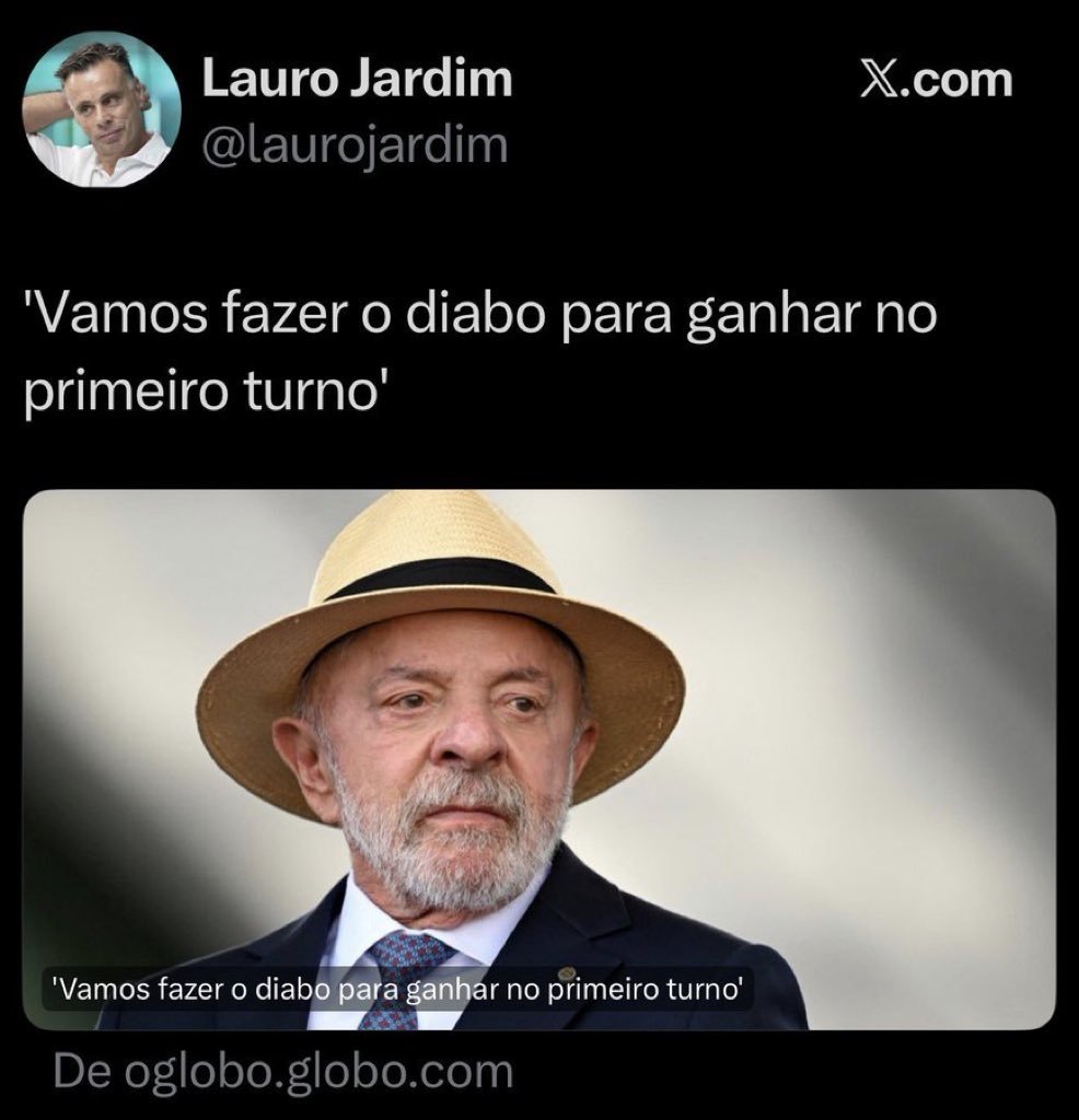 MariaVitaTeodo's tweet photo. @Estadao @LulaOficial , fazendo o diabo para vencer as eleições. https://t.co/hSXI3nGm2C