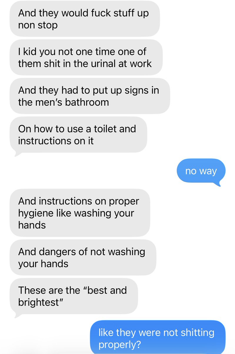 WestsideLAGuy's tweet photo. Extremely disturbing texts from a friend who used to work at a company that hired H1-B Indians for IT jobs.

There’s a very good reason why anti-Indian sentiment is so strong. This is not due to racism. It’s grounded in horrific lived experience &amp; empirical reality. https://t.co/Dl2Ij0fBBS