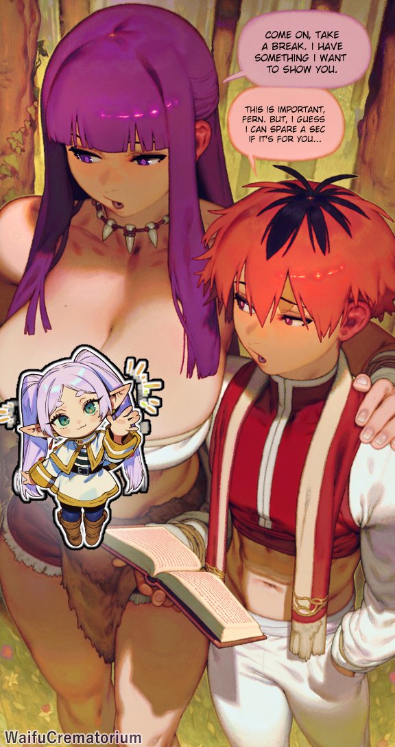 creamwaifu's tweet photo. warrior fern and priest stark sfw~ https://t.co/VhUdDgssjx