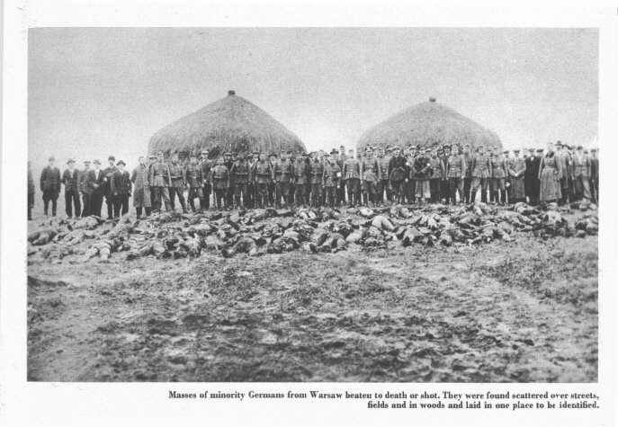 NatSocUnite's tweet photo. Never forget the innocent Germans murdered in Danzig and Bromberg leading up to WW2. 

Poland wanted war with Germany since 1930. It was for territory. 

Hitler had been playing it cool, but the massacres in Danzig and Bromberg from May 1939 onward, forced him to act. 

You can see Hitler's speech in the newly regained Danzig here: 
https://t.co/nxc55oqkvH

Here is some footage of Germans fleeing Polish controlled Danzig and Bromberg August 1939:
https://t.co/FgMJl5Tp86

Never forgotten RIP. Sieg Heil!