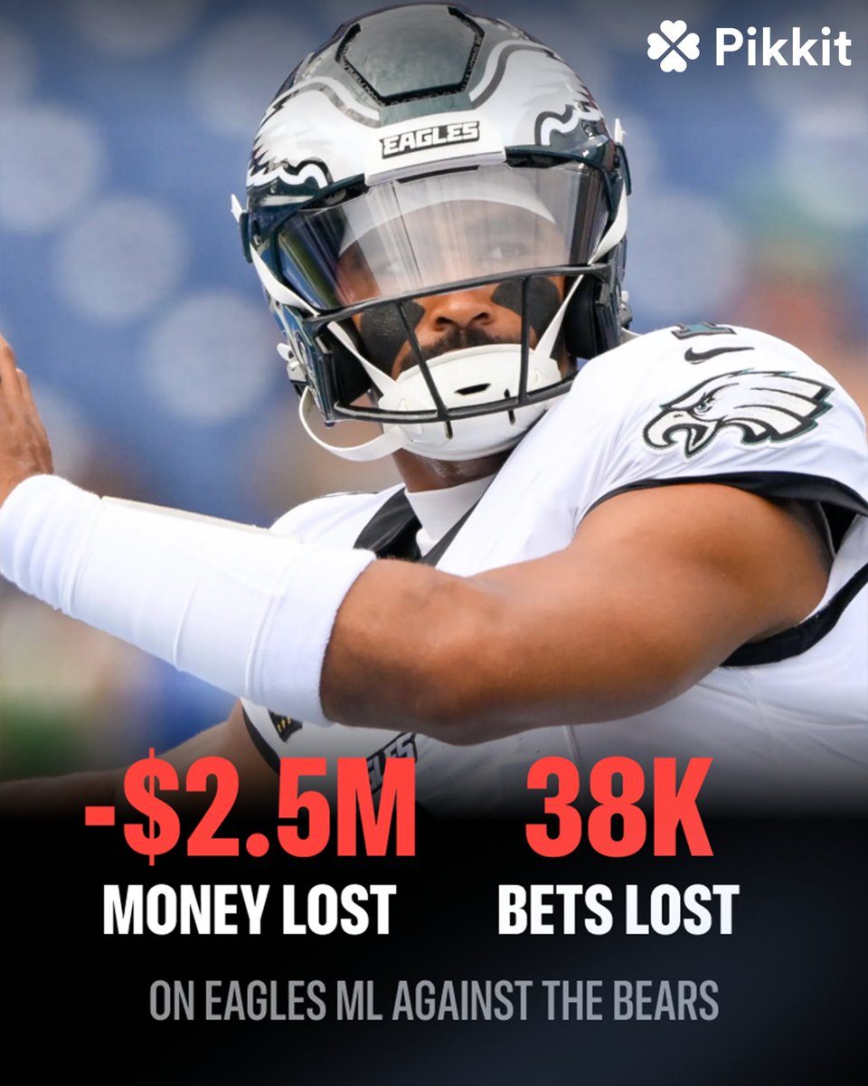 pikkitsports's tweet photo. A lot of losing bets to start the week on the Eagles https://t.co/52T6w6wE0w