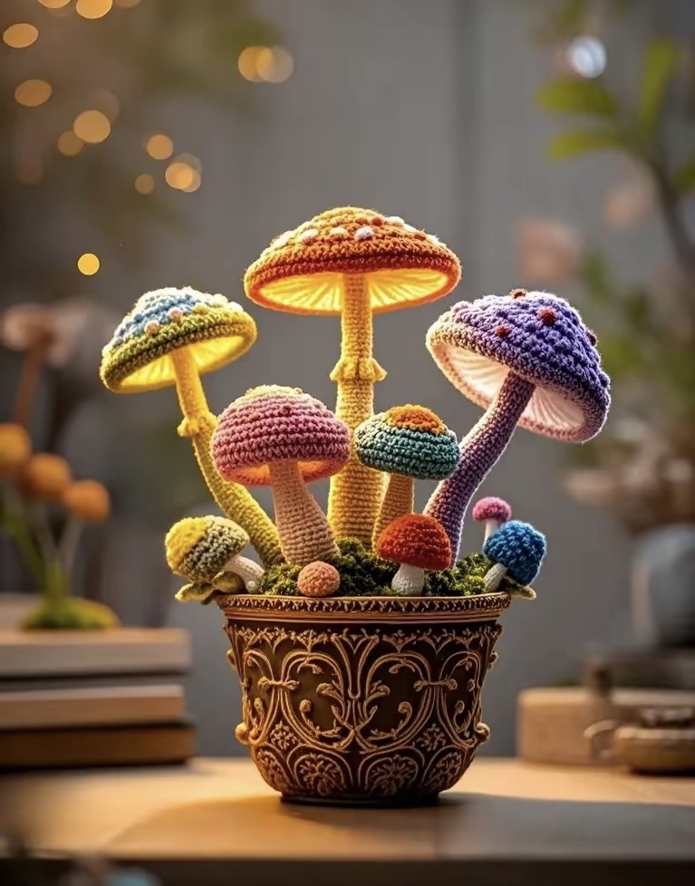 ShaunnaChex9's tweet photo. Just finished this cute hand-knit mushroom pin!  The soft yarn and tiny details make it the perfect little accessory for my jacket. Love how handmade pieces add that personal touch https://t.co/H02INX0q5f