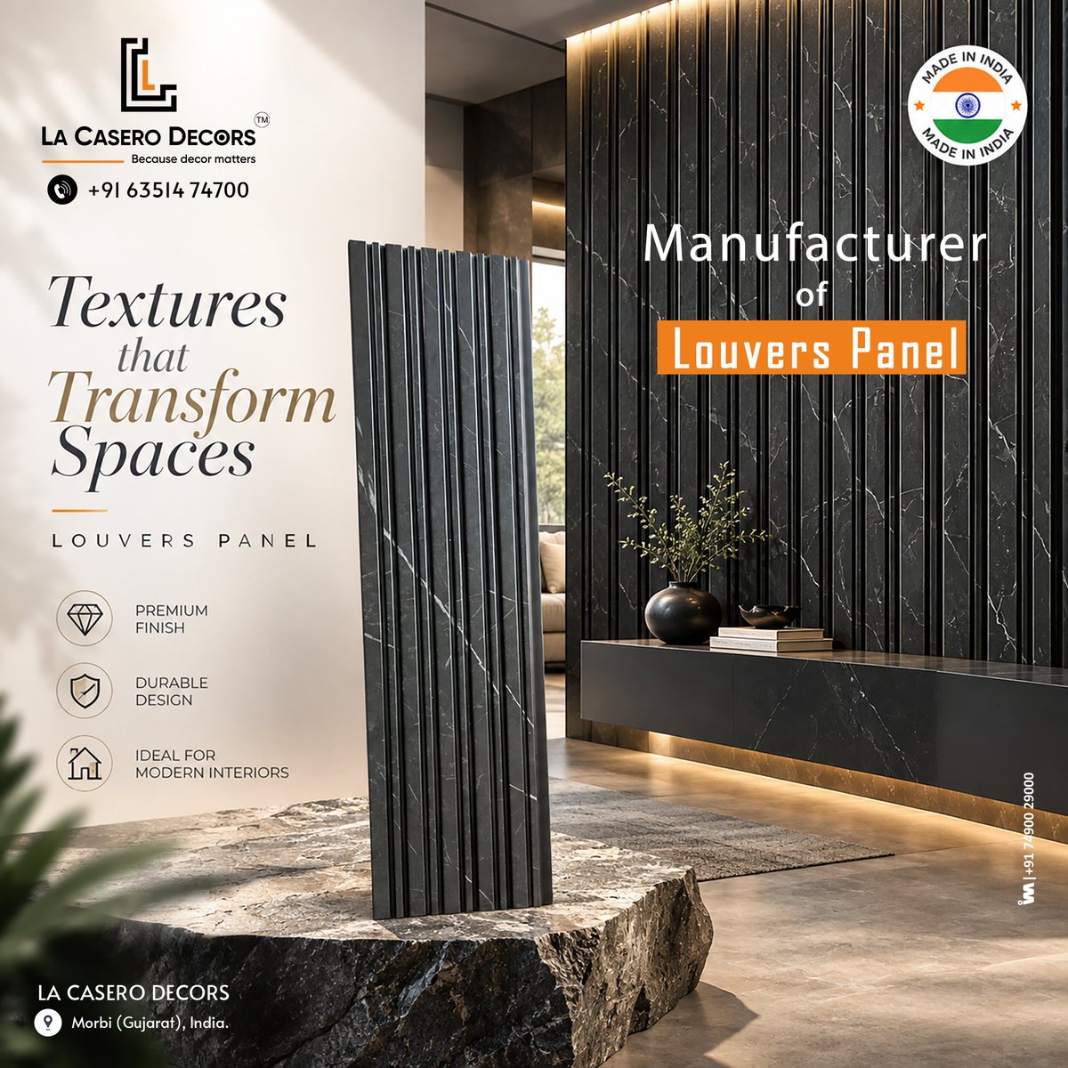 ibais_wooden's tweet photo. LA CASERO DECORS(MORBI)

For enquiry via WhatsApp click
https://t.co/VE3DzmHYz1

Mr. Jill Bhalodiya:6351474700
#louvers #louverspanel #wallpanels #wallinterior #walldecor #louversmanufacturer #walllouver #lacasero #lacaserodecors #lacaseropanel #lacaserowalldecor
.
@ibais_wooden https://t.co/yMSCiXCgDK